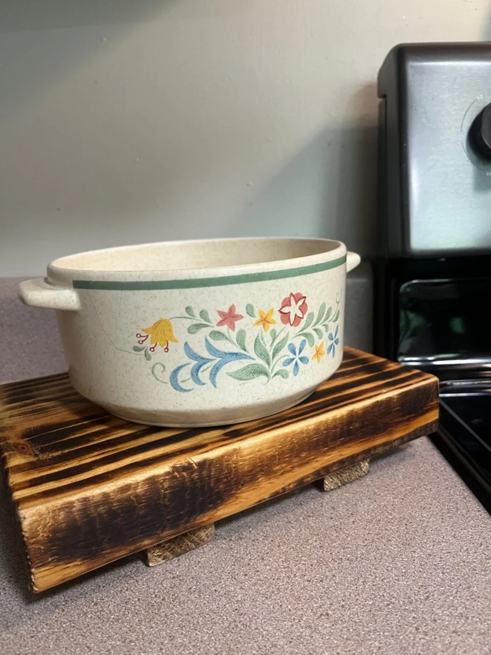 Rustic Bath Counter Riser, Wooden Pedestal Tray, Kitchen Trivet, Handmade